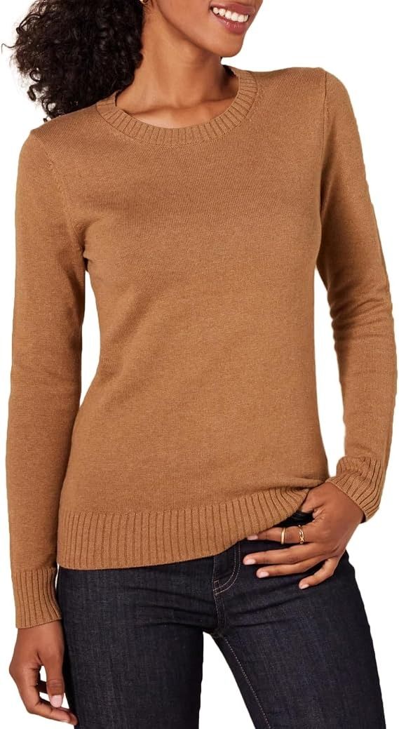 Camel Brown Crew Neck Sweater imagen 1